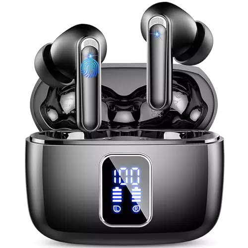 Bluetooth Kopfhörer 2024 In Ear Kabellos Bluetooth 5.3 mit ENC Mic - Tiefer Bass Wireless Earbuds Noise Cancelling - IP7 Wasserdicht LED-Anzeige USB-C