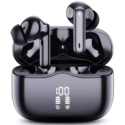 Bluetooth Kopfhörer 2024 Kabellos In Ear mit 4 ENC Mic, Tiefer Bass, 40Std Wireless Earbuds Noise Cancelling, IP7 Wasserdicht, USB-C.