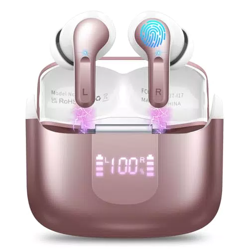 Kopfhörer Kabellos Bluetooth 5.3 In Ear mit 4 Mikrofonen, Noise Cancelling, IPX7 Wasserdicht