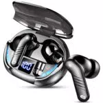Kabellose Bluetooth In-Ear Kopfhörer mit Noise Cancelling Mikrofon und HiFi Stereo Sound - 40 Stunden Spielzeit, LED-Anzeige - Ideal für Arbeit, Spiel und Sport