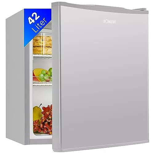 "Bomann® Mini Kühlschrank 42 Liter für Büro, Camping und Gaming | Leiser Getränkekühlschrank | Minibar mit wechselbarem Türanschlag"