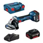 Bosch Professional 18V Winkelschleifer GWS 18V-7 - Akku, 125 mm, Schutzhaube, Zusatzhandgriff