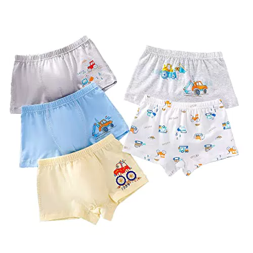 Kid Boxershorts Jungen Unterhosen aus Baumwolle - Dinosaurier Design (Größe 110-116)