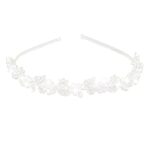 Brautschmuck Hochzeit Diadem Strass Perle Haarband Stirnband - Elegantes Accessoire für die Hochzeit