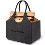 Filzkorb mit verstärkten Griffen - Faltbarer Einkaufskorb aus Filz für Holz und Zeitungen