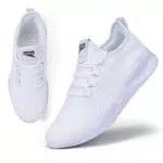 BUBUDENG Damen Turnschuhe Sportschuhe Freizeitschuhe Atmungsaktiv Laufschuhe Straßenlaufschuhe Sneaker Trainer für Outdoor Fitness Gym Walkingschuhe Weiß