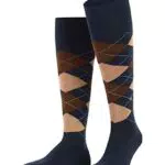 Burlington Herren Kniestrümpfe Edinburgh aus Wolle mit Muster, Lang - Herrensocken.