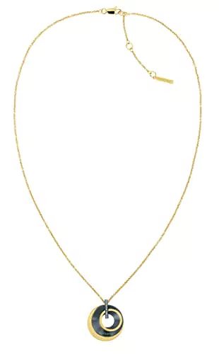 Calvin Klein Damen Halskette mit funkelnden Kristallen - PLAYFUL CIRCULAR SHIMMER