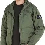 Calvin Klein Jeans Herren Jacke Padded Hooded Harrington Übergangsjacke