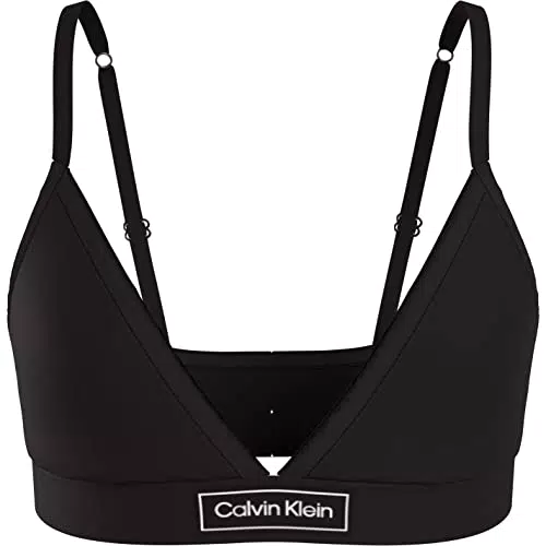 Calvin Klein Mädchen Triangle Heritage Triangel-BH - Schwarz