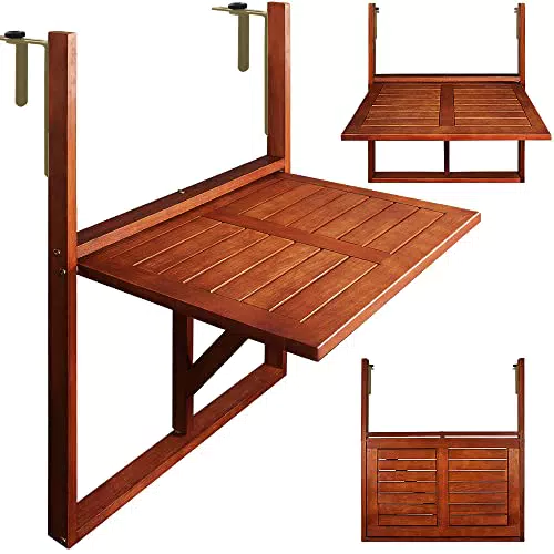 Casaria® Balkontisch klappbar aus wetterfestem FSC®-zertifiziertem Akazienholz