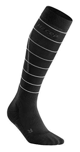 CEP REFLECTIVE COMPRESSION SOCKS für Damen, Reflektierende Laufsocken in schwarz