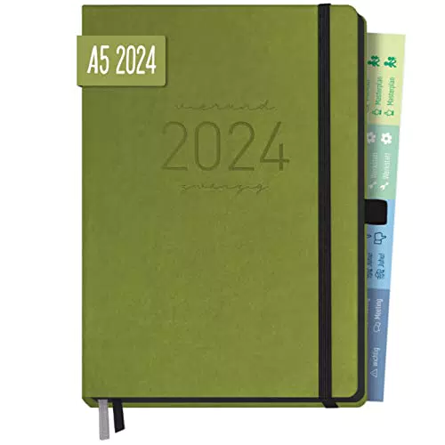 Chäff-Timer Deluxe Kalender 2024 A5 | Terminplaner 12 Monate | Terminkalender nachhaltig & klimaneutral