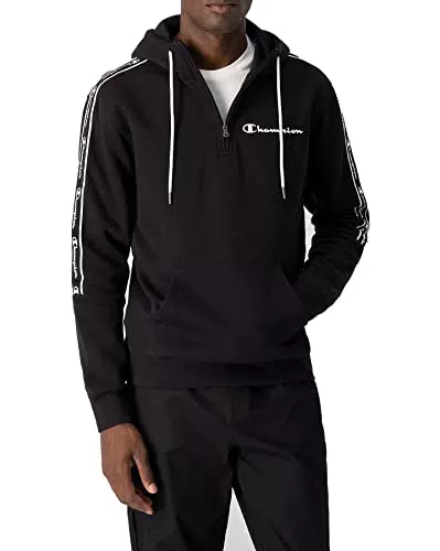 Champion Herren American Tape-Fall Fleece Half Zip Kapuzenpullover