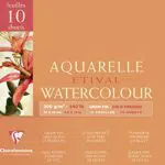 Clairefontaine Malblock Aquarellpapier Feinkörnig 24 x 30 cm Packung weiß