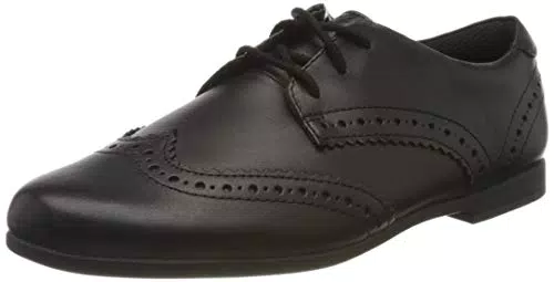 Clarks Mädchen Derbys - Schwarzes Leder