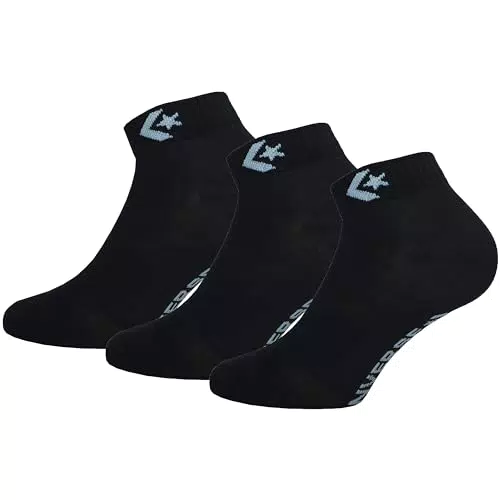 Converse Quarter Socken mit Fußgewölbeunterstützung - Unisex - Schwarz