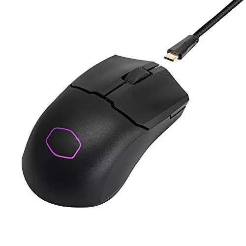 Cooler Master MM712 RGB Gaming-Maus mit Hybrid Wireless und 19K DPI Optischem Sensor - Schwarz