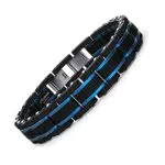 COOLMAN Herren Armband aus Edelstahl - Stilvoller Herrenschmuck in Blau & Schwarz