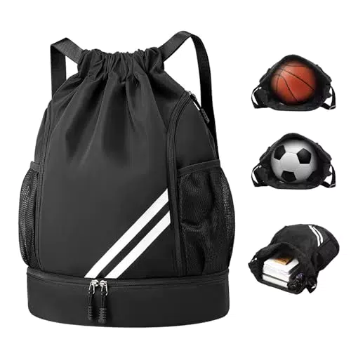 Sportrucksack für Jugendliche und Erwachsene mit Bodenfach und Außentasche - Wasserdicht und geräumig