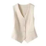 Elegante Damen Anzugweste mit V-Ausschnitt für den perfekten Look