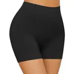 Nahtlose Damen Kurze Shapewear Hose für Bauchweg und Formung - Schwarz
