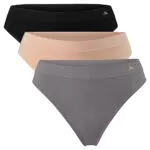 DANISH ENDURANCE 3er Pack String-Tangas aus superweichem Material M/L Schwarz