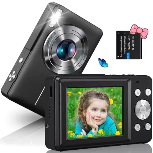 Digitalkamera 44MP Kompaktkamera mit 16X Digitalzoom und LED Fill Light