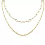 Gold Layered Damen Halskette - Schlangenkette - Multilayer Design