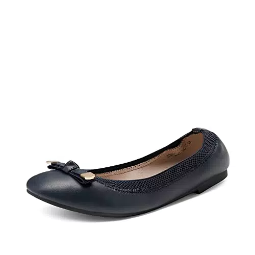 DREAM PAIRS Damen Ballerinas - Klassische flache Schuhe mit Schleifen