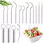 Edelstahl Zahnstocher - Tragbarer wiederverwendbarer Metall-Zahnstocher für unterwegs - Umweltfreundlich - Picknick, Wandern, Camping