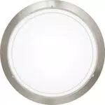 EGLO Planet Deckenlampe aus Metall und Glas, Nickel-matt, E27 Fassung