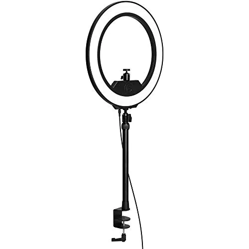 Elgato Ring Light - Hochwertige Beleuchtung mit Tischklemme und Kugelgelenk für Streaming und Home Office