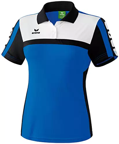 Erima Damen Classic 5-C Poloshirt, New royal/schwarz/weiß