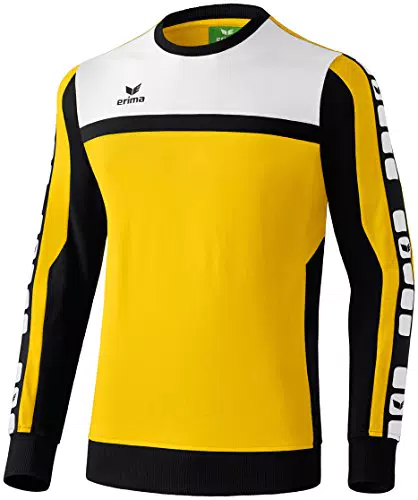 Erima Herren Classic Sweatshirt - Gelb/Schwarz/Weiß
