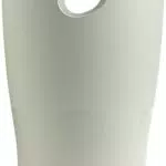Exacompta 45313D ECOBIN Papierkorb 15 Liter mit Griffen. Eleganter und robuster Papierkorb und Mülleimer im modernen Design weiß