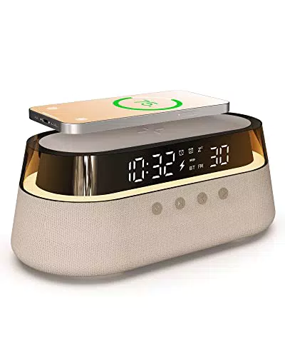 EZVALO Radiowecker mit Ladefunktion und Bluetooth Lautsprecher 5.0