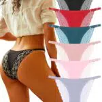 FINETOO Seamless Slip Damen Brazilian Unterwäsche Set Spitze Hipster