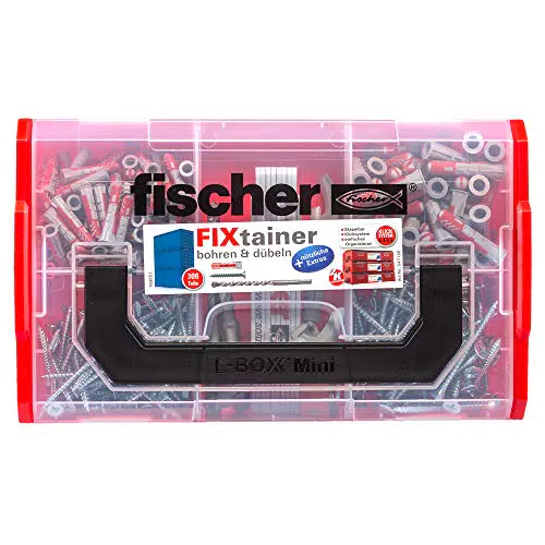 fischer FIXtainer SX-Plus-Dübel und Schrauben-Box, Dübelset mit 210 Teilen