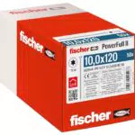 Fischer PowerFull II 10,0 x 120 Premium Vollgewindeschraube mit innovativer Spitzengeometrie