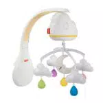 Fisher-Price GRP99 - Traumhaftes WolkenMobile und Spieluhr mit Geräuschsensor zur automatischen Aktivierung für Babys und Kleinkinder
