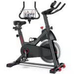 FITINDEX Ergometer Heimtrainer Fahrrad mit Magnetischem Widerstand - Indoor Fitnessbike mit LCD-Monitor und iPad Halterung