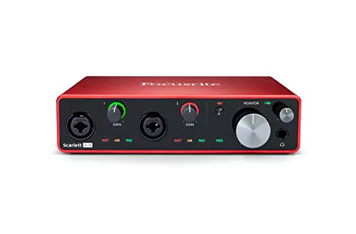 Focusrite Scarlett Solo 3. Gen USB-Audio-Interface-Bundle für Gitarristen