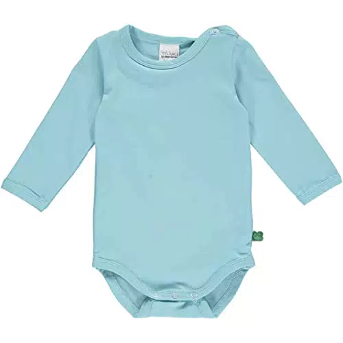Fred's World by Green Cotton Baby Boys Langarm Body Base Layer - Blau - Größe 74