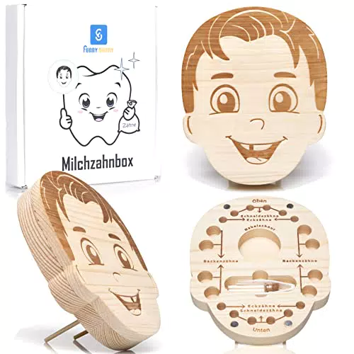 Milchzahndose für Jungen und Mädchen | Personalisierbare Erinnerungsbox zur Geburt