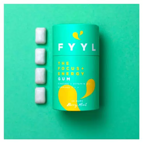 FYYL GUM Konzentration und Energie Kaugummi - Beere-Minze Geschmack