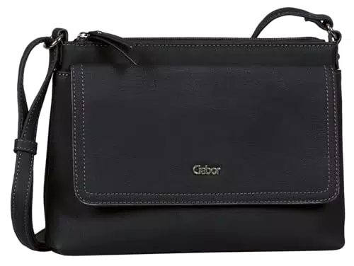 Gabor Damen Umhängetasche Crossbody Bag - Mittelgroß - Schwarz