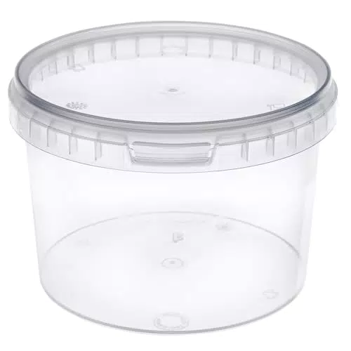 Garronda Eimer mit Deckel für die Lagerung von Lebensmitteln und Chemikalien Transparent - Modell GD-0072