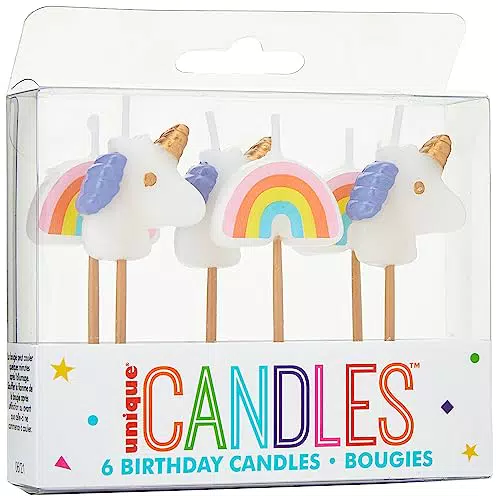 Kerzen Einhorn & Regenbogen - Geburtstagskerzen