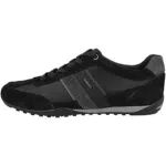 Geox Herren U Wells C Sneaker, Black Dk Jeans